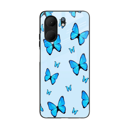 Gimme Butterflies Aesthetic back phone cover | glass case for oppo a5x 5g