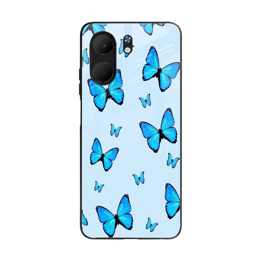 Gimme Butterflies Aesthetic back phone cover | glass case for oppo a5x 5g
