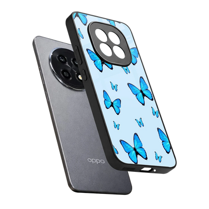 Gimme Butterflies Aesthetic sleek oppo f29 pro 5g cover with tempered glass back and TPU edges