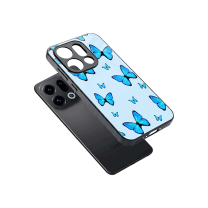 Gimme Butterflies Aesthetic sleek oppo find x9 cover with tempered glass back and TPU edges