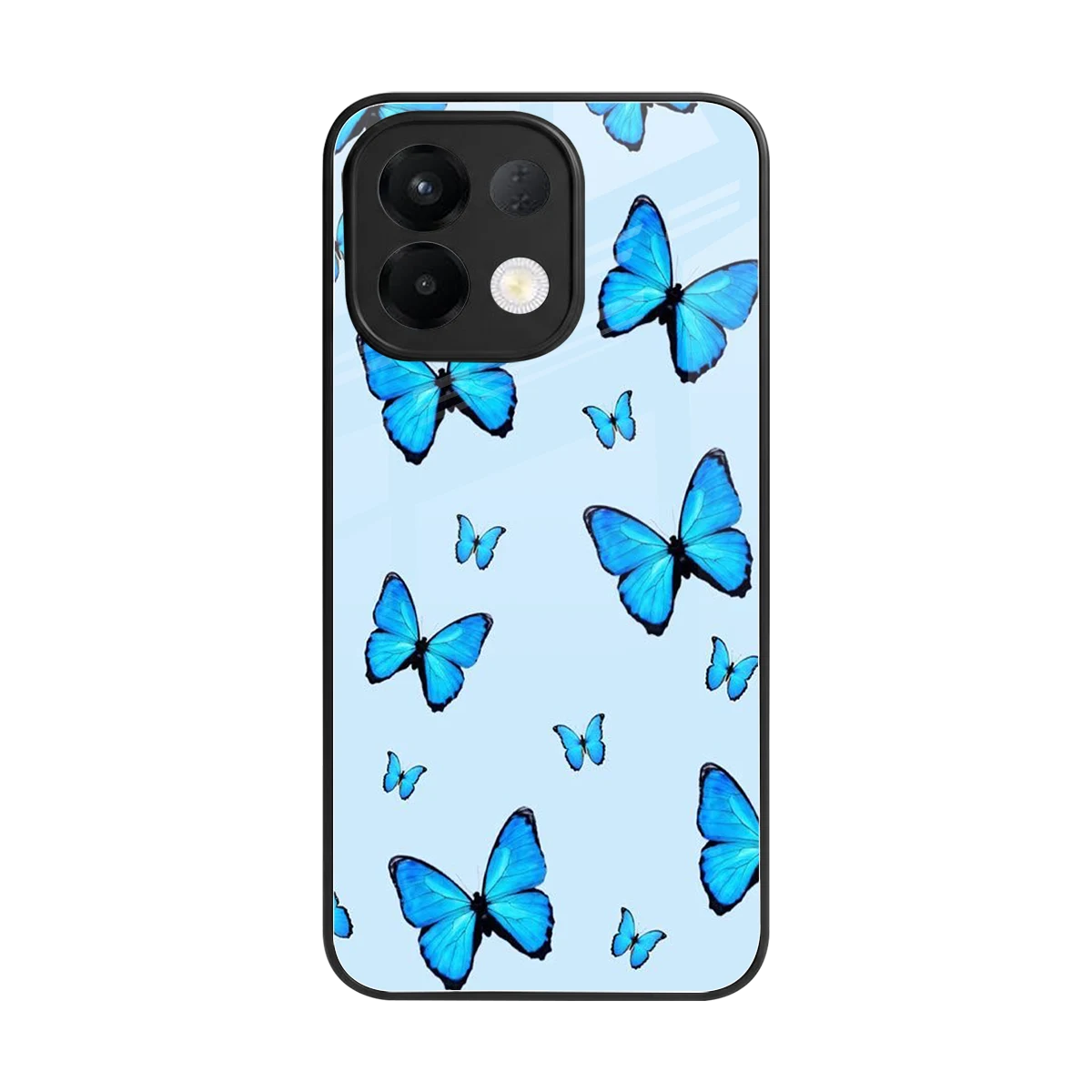 Gimme Butterflies Aesthetic back phone cover | glass case for oppo k13 5g