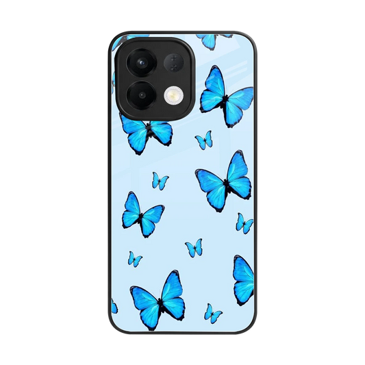 Gimme Butterflies Aesthetic back phone cover | glass case for oppo k13 5g