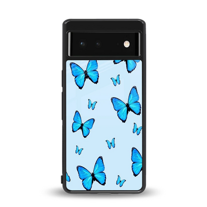 Gimme Butterflies Aesthetic back phone cover | glass case for google pixel 6