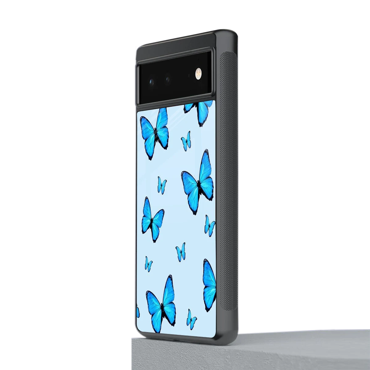 Gimme Butterflies Aesthetic stylish phone case for google pixel 6a | glossy glass and slim fit