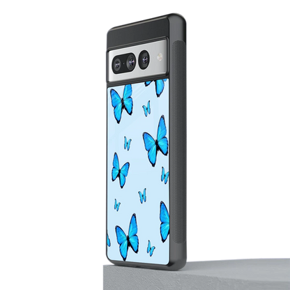 Gimme Butterflies Aesthetic stylish phone case for google pixel 7 pro | glossy glass and slim fit