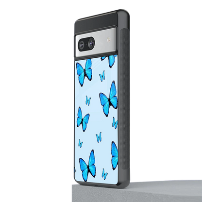 Gimme Butterflies Aesthetic stylish phone case for google pixel 7 | glossy glass and slim fit