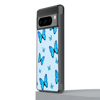 Gimme Butterflies Aesthetic stylish phone case for google pixel 8 pro | glossy glass and slim fit