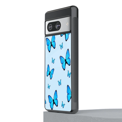 Gimme Butterflies Aesthetic stylish phone case for google pixel 8 | glossy glass and slim fit