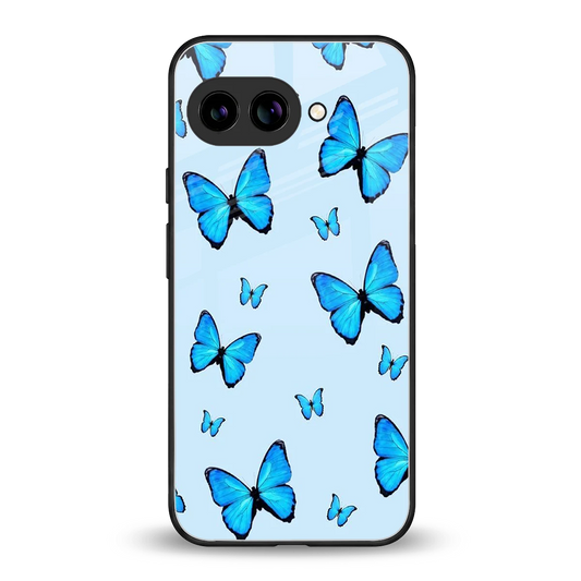Gimme Butterflies Aesthetic back phone cover | glass case for google pixel 9a