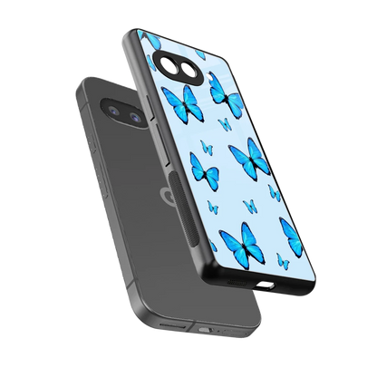Gimme Butterflies Aesthetic sleek google pixel 9a cover with tempered glass back and TPU edges