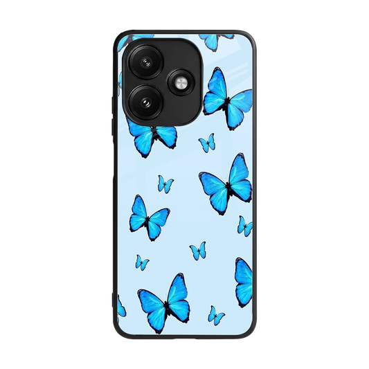 Gimme Butterflies Aesthetic back phone cover | glass case for redmi 12 5g