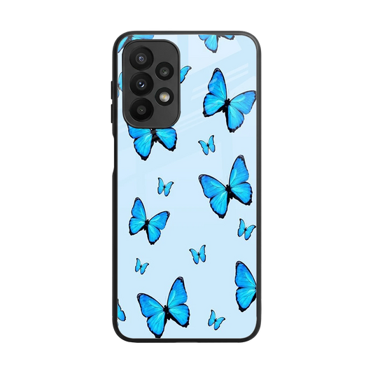 Gimme Butterflies Aesthetic back phone cover | glass case for samsung galaxy a23