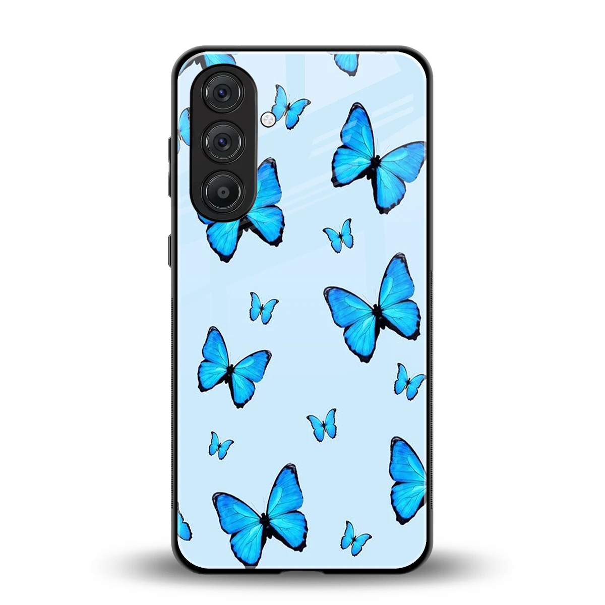 Gimme Butterflies Aesthetic back phone cover | glass case for samsung galaxy m35 5g