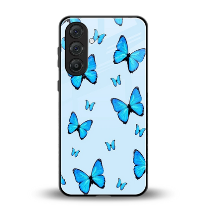 Gimme Butterflies Aesthetic back phone cover | glass case for samsung galaxy m35 5g