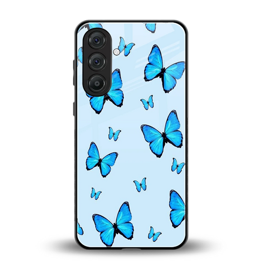 Gimme Butterflies Aesthetic back phone cover | glass case for samsung galaxy m36 5g