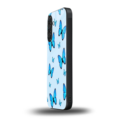 Gimme Butterflies Aesthetic samsung galaxy m35 5g mobile cover | shockproof glass phone case
