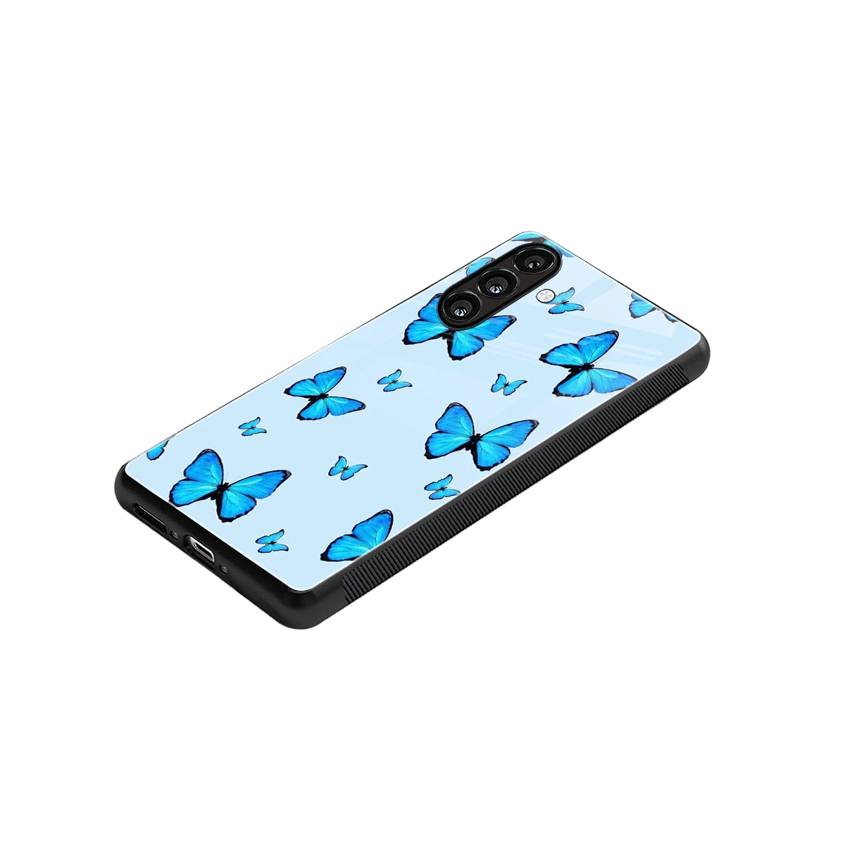 Gimme Butterflies Aesthetic stylish phone case for samsung galaxy m35 5g | glossy glass and slim fit