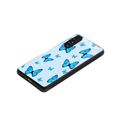 Gimme Butterflies Aesthetic stylish phone case for samsung galaxy m35 5g | glossy glass and slim fit