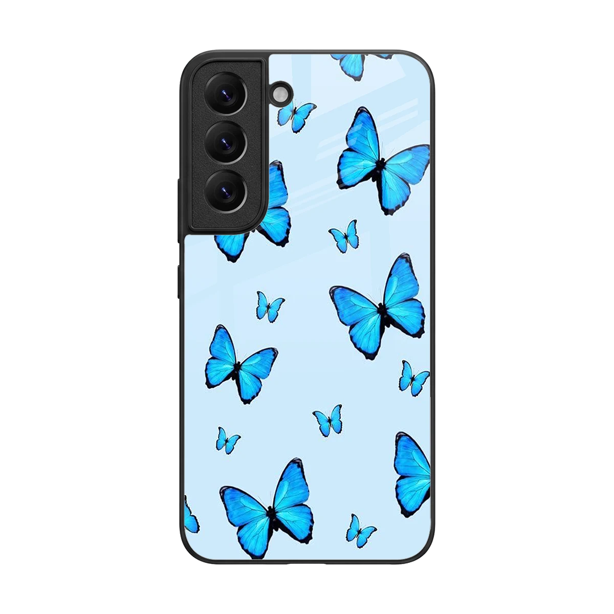 Gimme Butterflies Aesthetic back phone cover | glass case for samsung galaxy s22