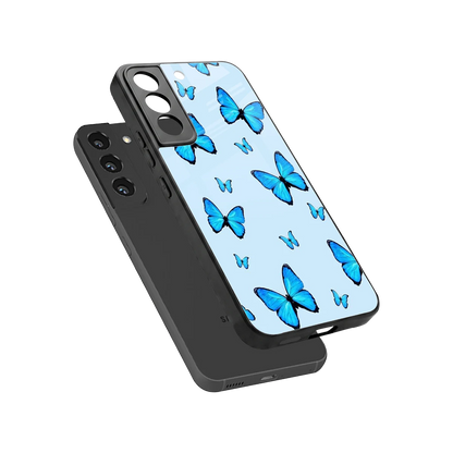 Gimme Butterflies Aesthetic sleek samsung galaxy s22 cover with tempered glass back and TPU edges