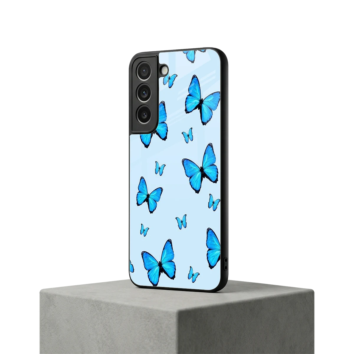 Gimme Butterflies Aesthetic samsung galaxy s22 mobile cover | shockproof glass phone case