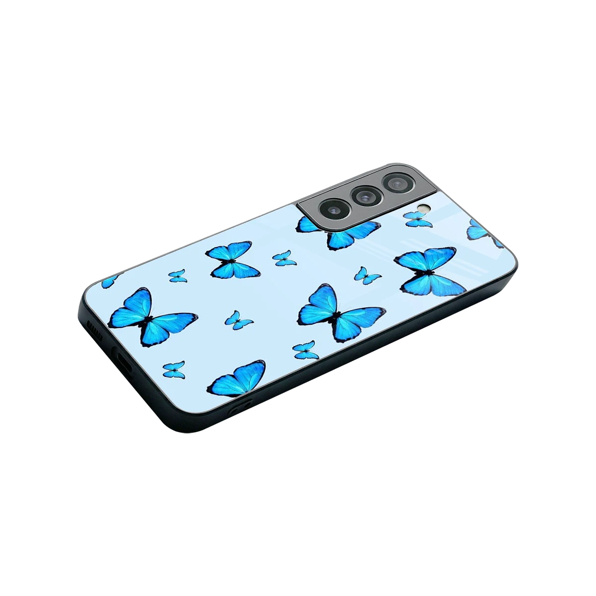 Gimme Butterflies Aesthetic stylish phone case for samsung galaxy s22 | glossy glass and slim fit