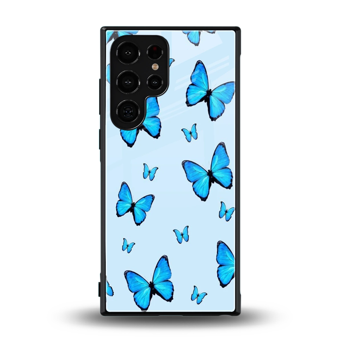 Gimme Butterflies Aesthetic back phone cover | glass case for samsung galaxy s23 ultra