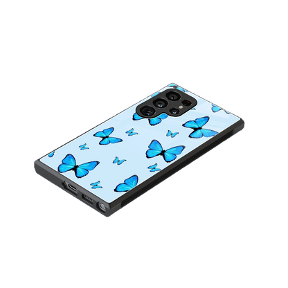 Gimme Butterflies Aesthetic stylish phone case for samsung galaxy s23 ultra | glossy glass and slim fit