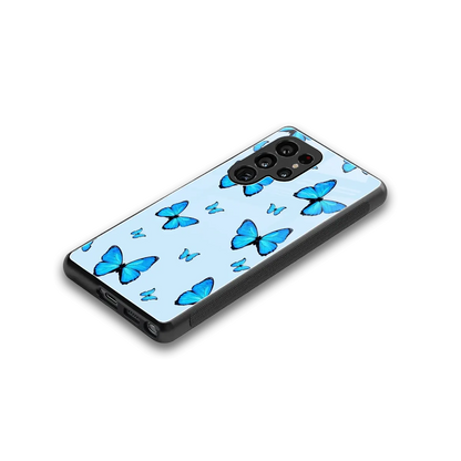 Gimme Butterflies Aesthetic stylish phone case for samsung galaxy s25 ultra | glossy glass and slim fit