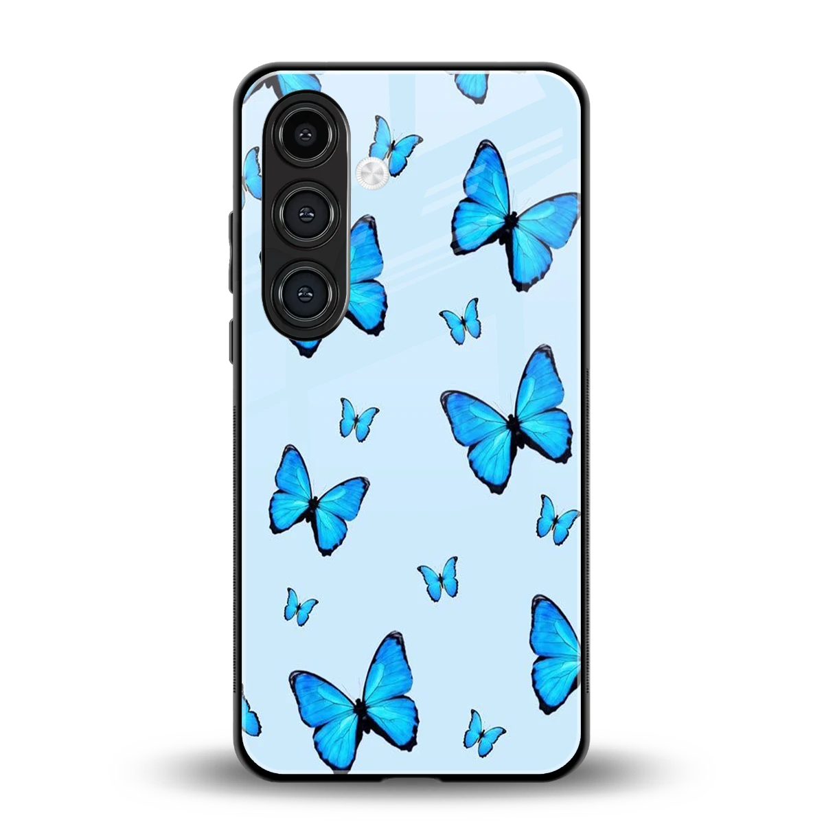 Gimme Butterflies Aesthetic back phone cover | glass case for samsung galaxy s24 plus
