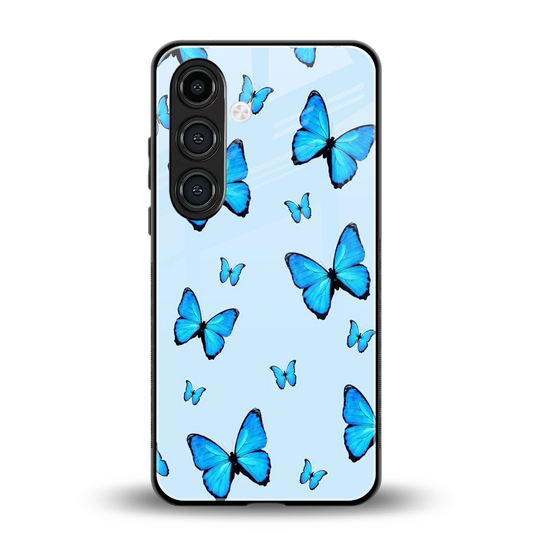 Gimme Butterflies Aesthetic back phone cover | glass case for samsung galaxy s24
