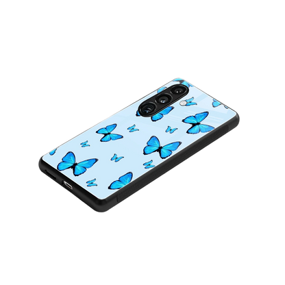 Gimme Butterflies Aesthetic stylish phone case for samsung galaxy s24 | glossy glass and slim fit