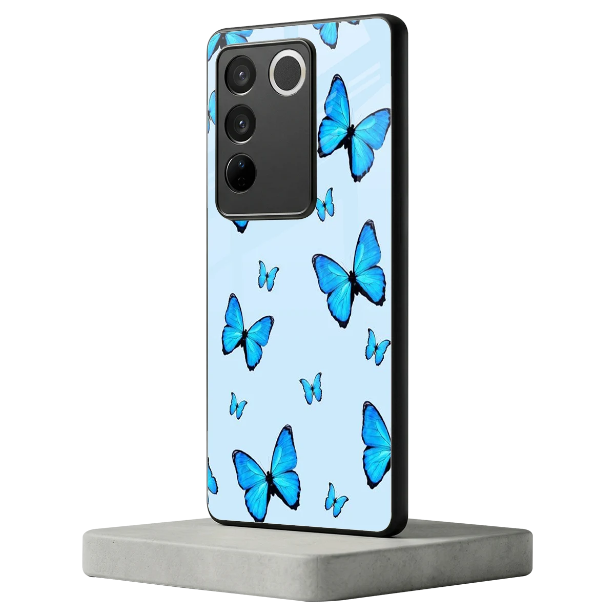 Gimme Butterflies Aesthetic vivo v27 5g mobile cover | shockproof glass phone case