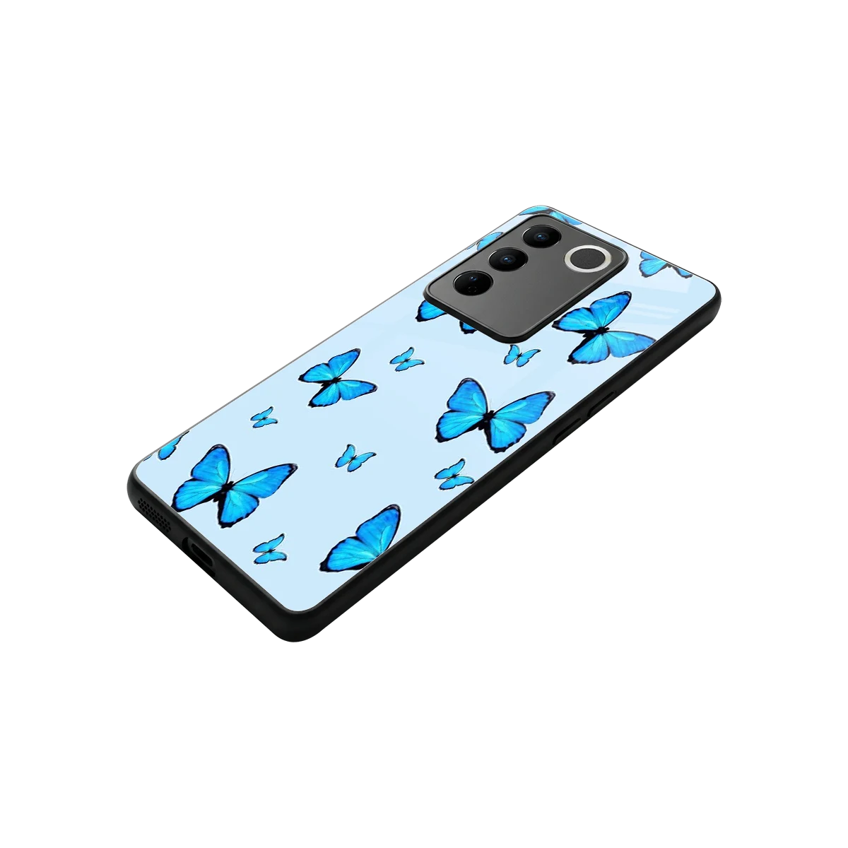 Gimme Butterflies Aesthetic stylish phone case for vivo v27 5g | glossy glass and slim fit
