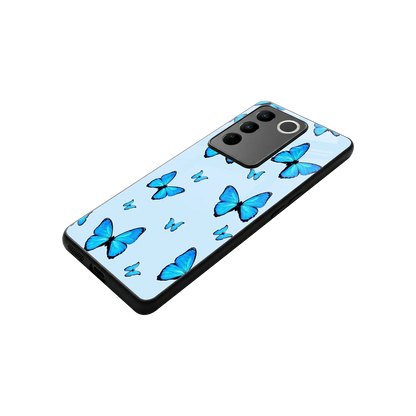 Gimme Butterflies Aesthetic stylish phone case for vivo v27 5g | glossy glass and slim fit