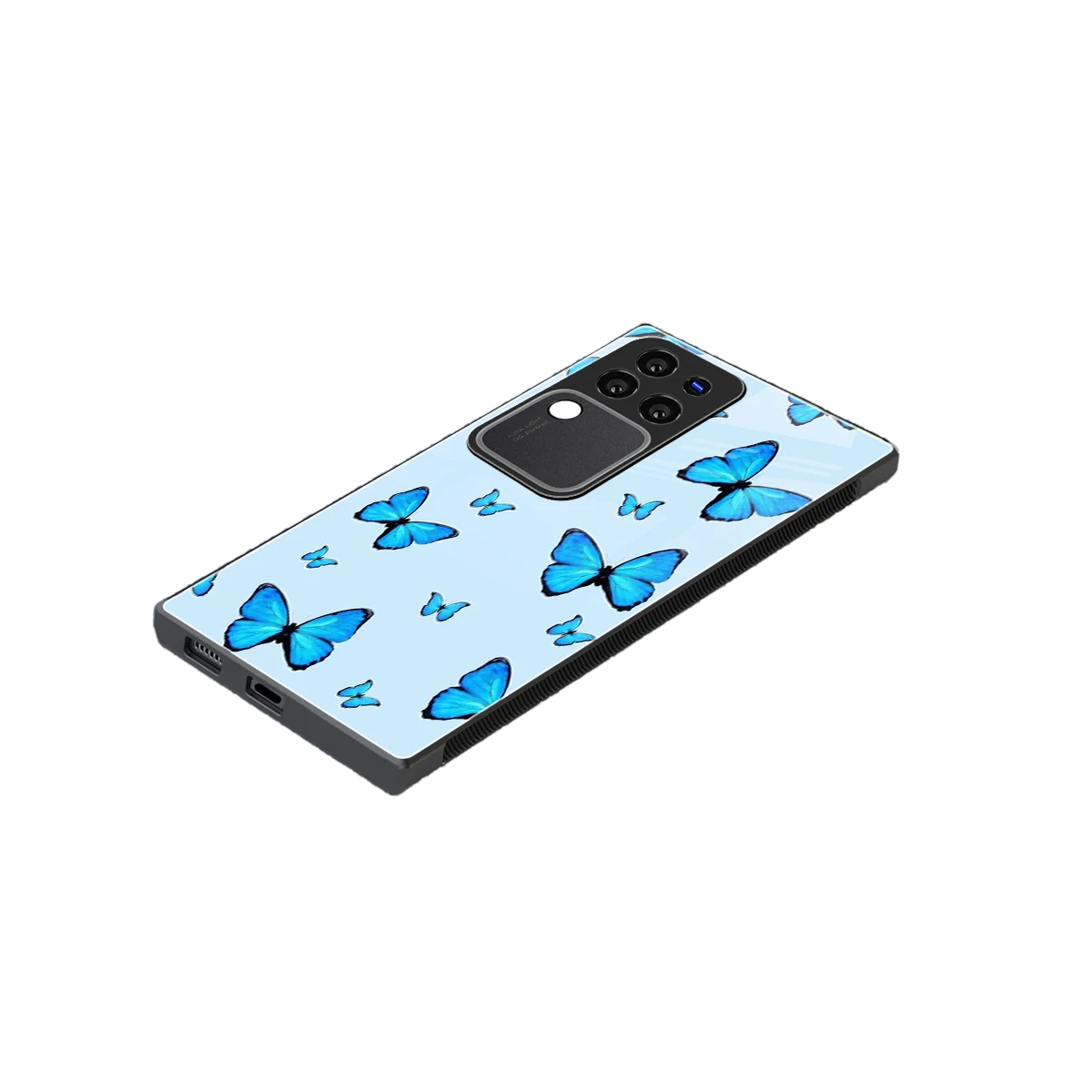 Gimme Butterflies Aesthetic stylish phone case forvivo v30 pro | glossy glass and slim fit