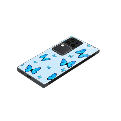 Gimme Butterflies Aesthetic stylish phone case forvivo v30 pro | glossy glass and slim fit