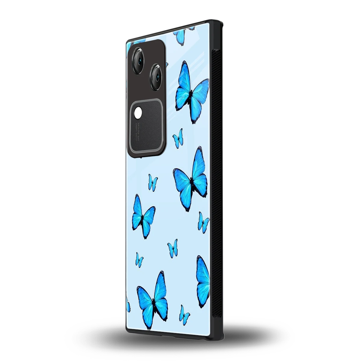Gimme Butterflies Aesthetic vivo v30 mobile cover | shockproof glass phone case