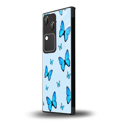 Gimme Butterflies Aesthetic vivo v30 mobile cover | shockproof glass phone case