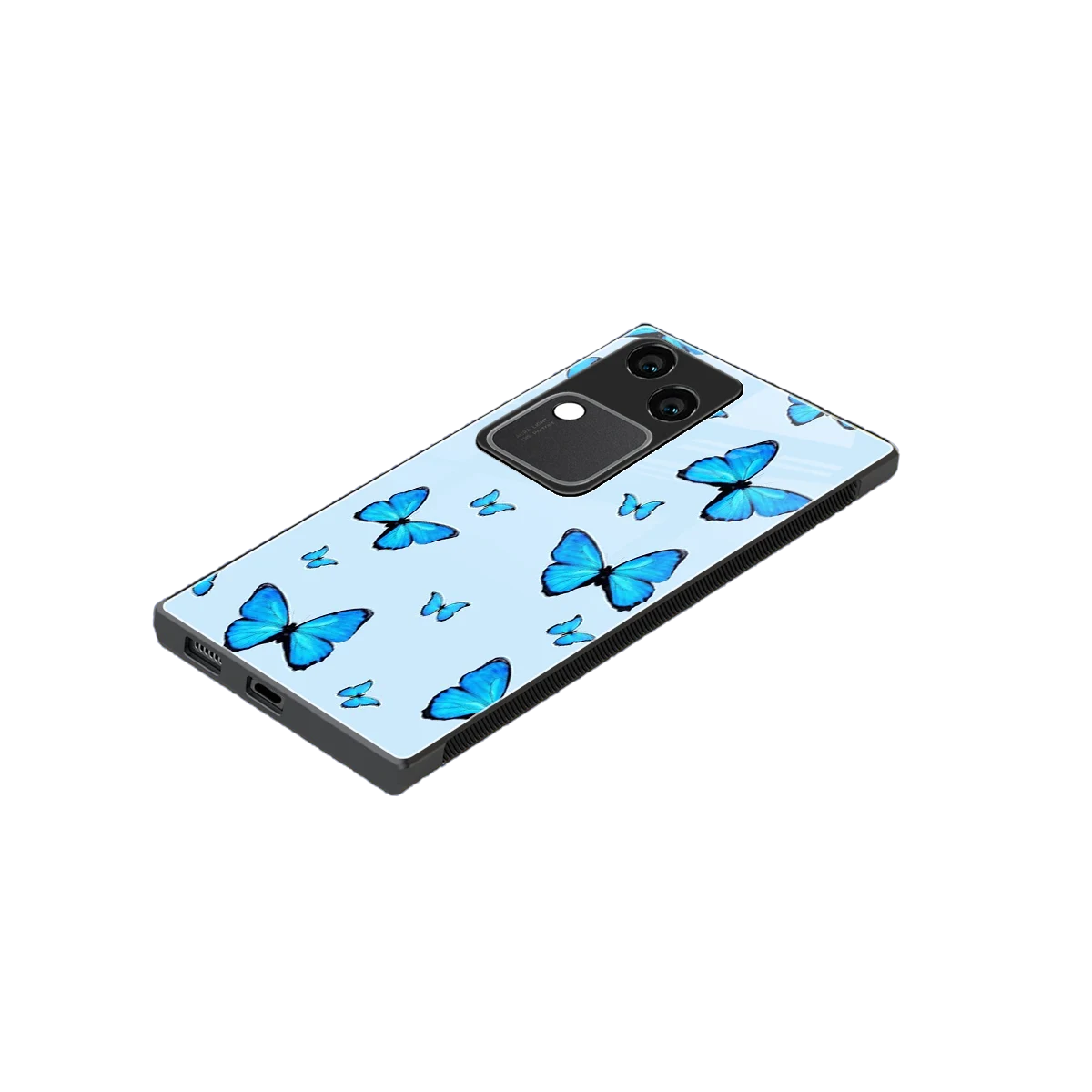 Gimme Butterflies Aesthetic stylish phone case for vivo v30 | glossy glass and slim fit
