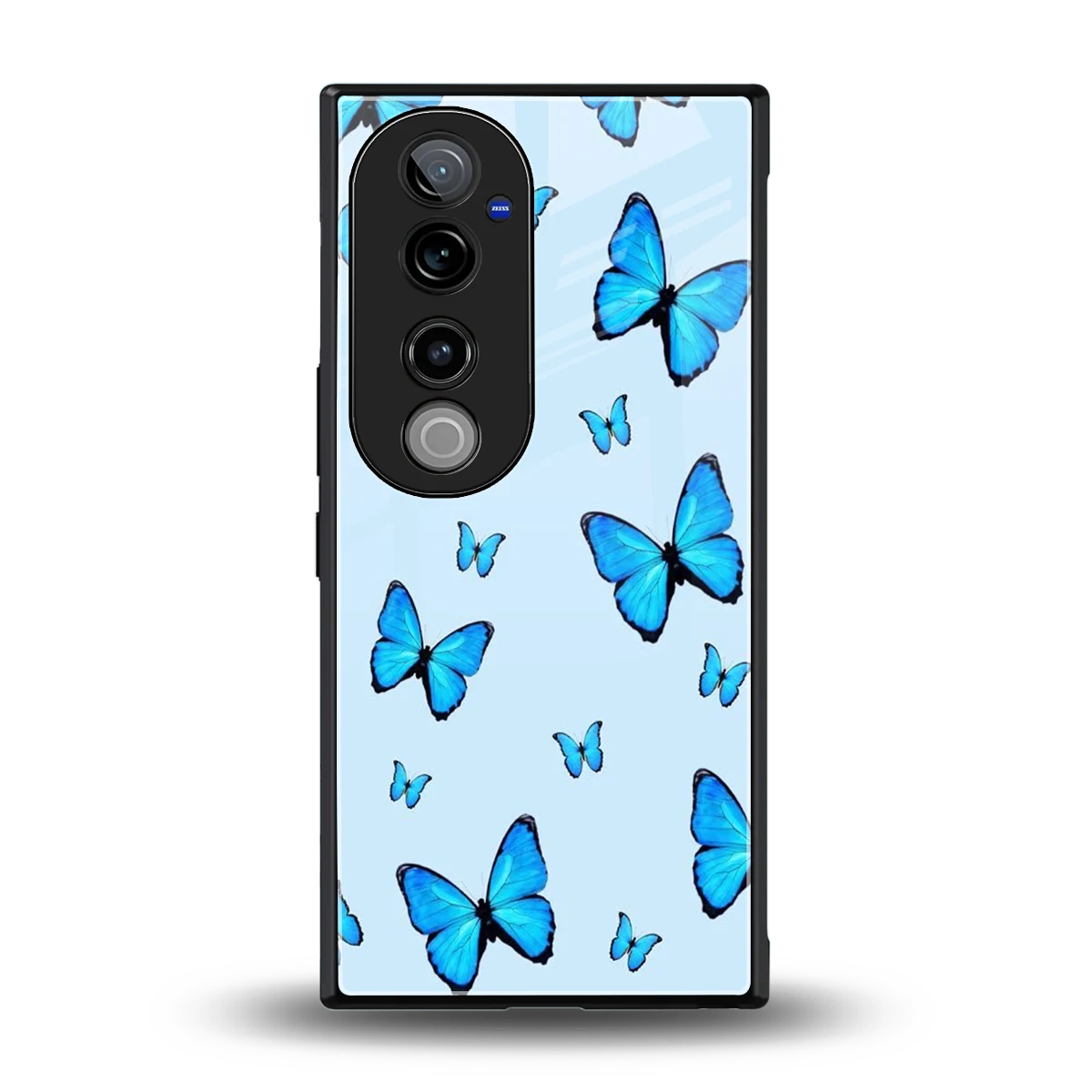 Gimme Butterflies Aesthetic back phone cover | glass case for vivo v40 pro