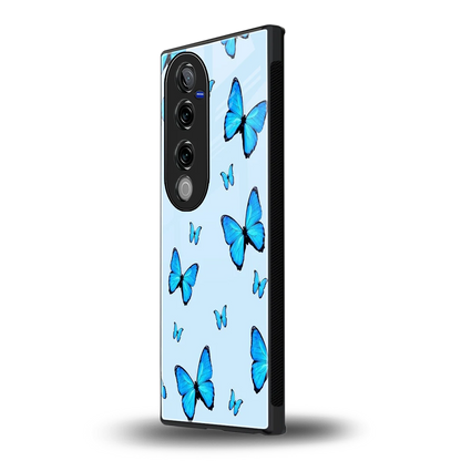 Gimme Butterflies Aesthetic vivo v40 pro mobile cover | shockproof glass phone case