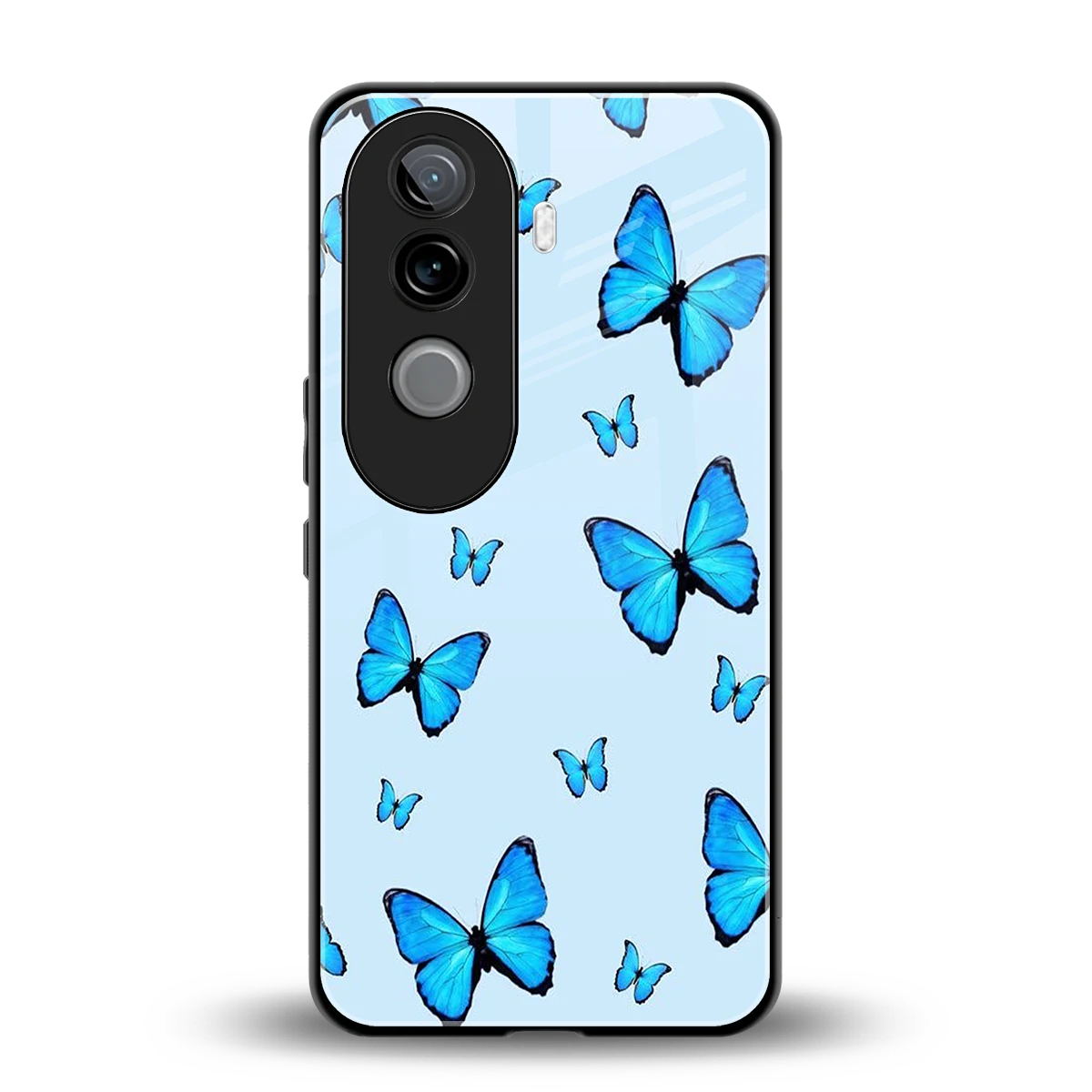Gimme Butterflies Aesthetic back phone cover | glass case for vivo v40e