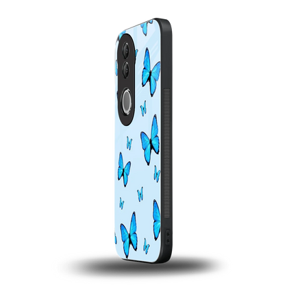 Gimme Butterflies Aesthetic vivo v50 mobile cover | shockproof glass phone case