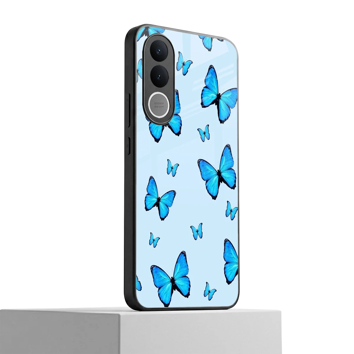 Gimme Butterflies Aesthetic vivo v70 fe mobile cover | shockproof glass phone case