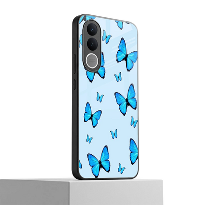 Gimme Butterflies Aesthetic vivo v70 fe mobile cover | shockproof glass phone case