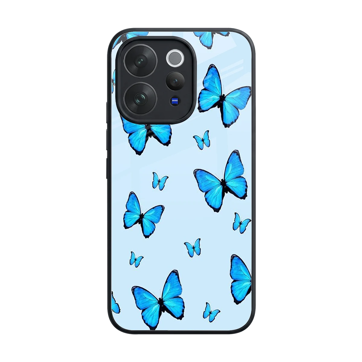 Gimme Butterflies Aesthetic back phone cover | glass case for vivo v70