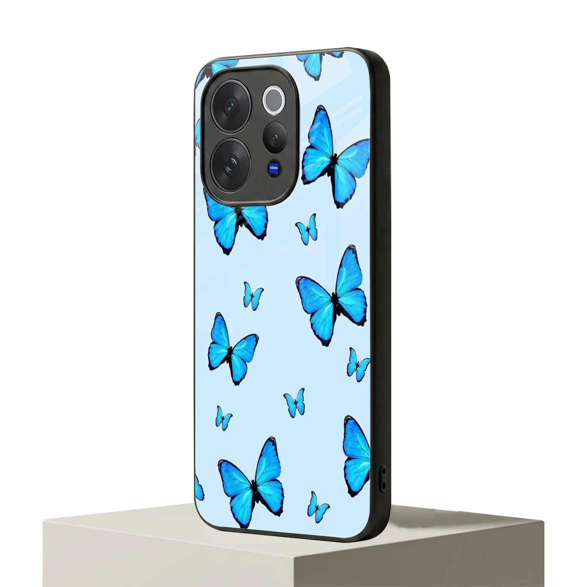 Gimme Butterflies Aesthetic vivo v70 mobile cover | shockproof glass phone case
