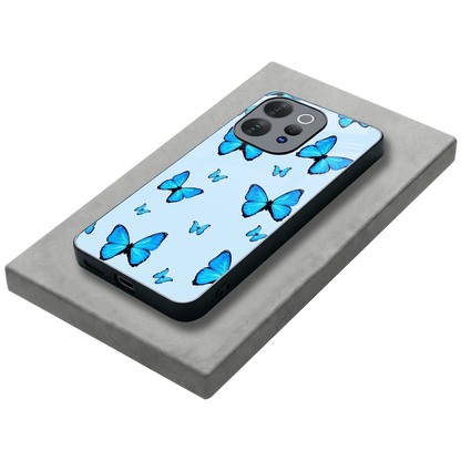 Gimme Butterflies Aesthetic stylish phone case for vivo v70 elite | glossy glass and slim fit