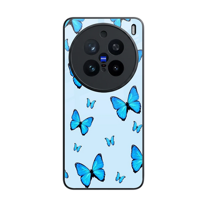Gimme Butterflies Aesthetic back phone cover | glass case for vivo x200 pro